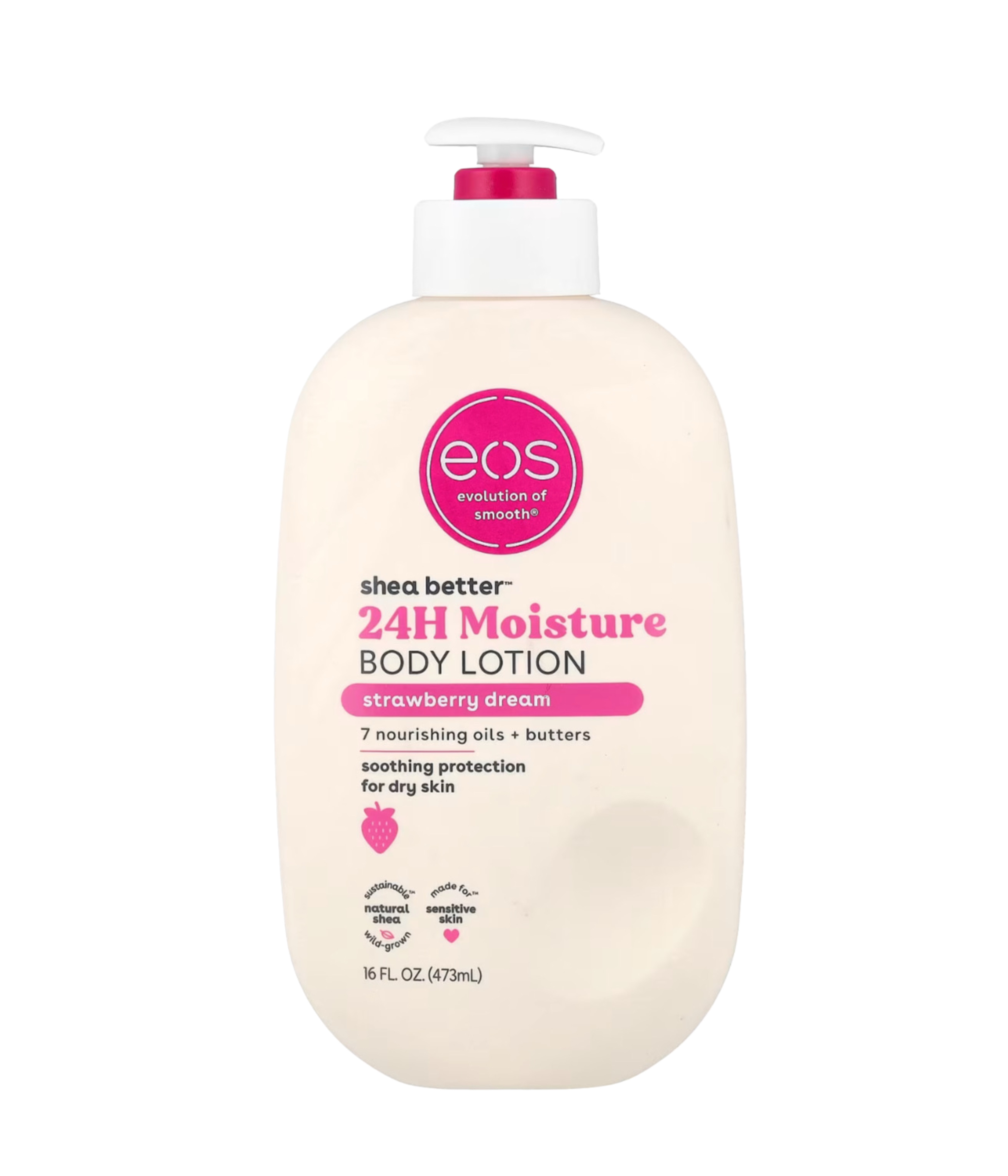 eos Shea Better Body Lotion for Dry Skin, Strawberry Dream