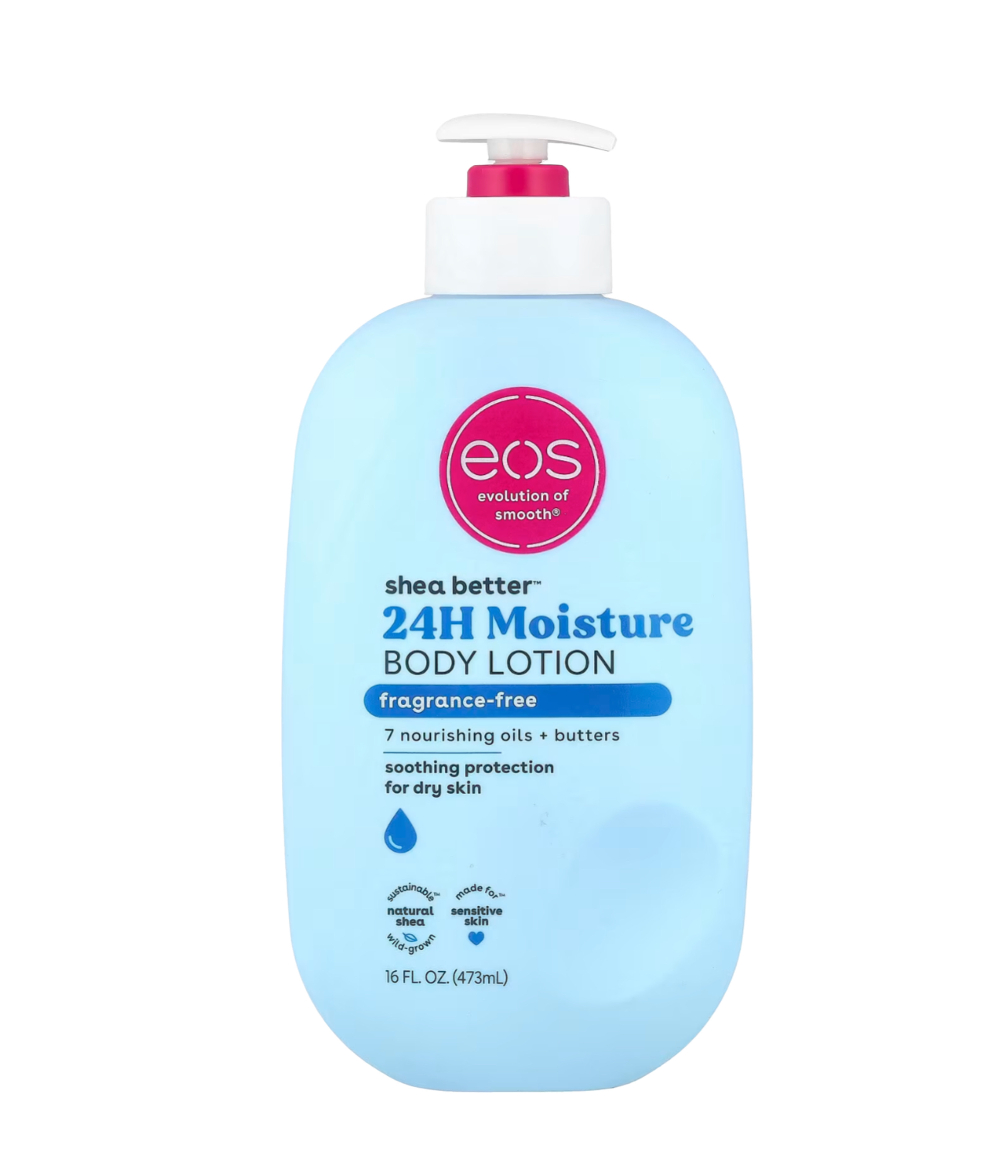 eos Shea Better Sensitive Skin Body Lotion for Dry Skin- Fragrance-Free,